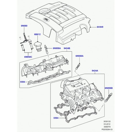 Land rover joint couvercle arbre a cames Discovery 3, Range Sport (LR166341)