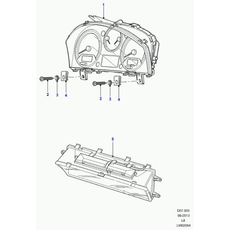 Land rover tableau de bord Defender 90, 110, 130 (LR029187)
