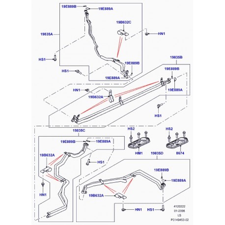 Land rover flexible climatisation Discovery 3 (LR029189)