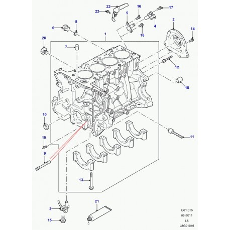 Land rover soupape Defender 90, 110, 130 (LR029698)