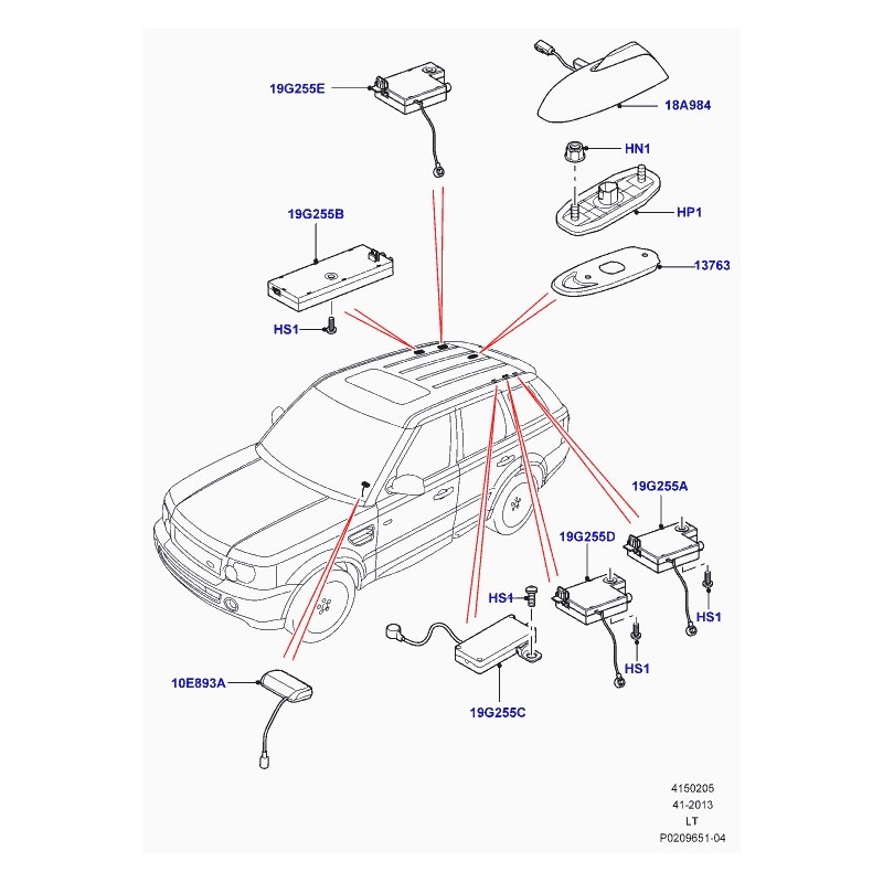 Commander amplificateur antenne radio Discovery 3, Range Sport LAND ROVER  (LR029700) pas cher sur RLD Autos