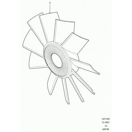 Land rover viscocoupleur Defender 90, 110, 130 (LR029997)