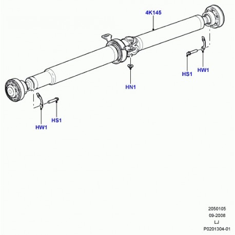 Land rover arbre de transmission Range L322 (LR030049)