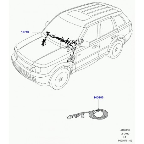 Land rover cablage planche de bord Range Sport (LR030156)