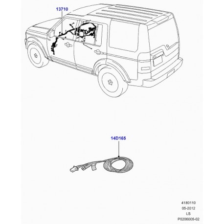 Land rover cablage planche de bord Discovery 3 (LR030246)