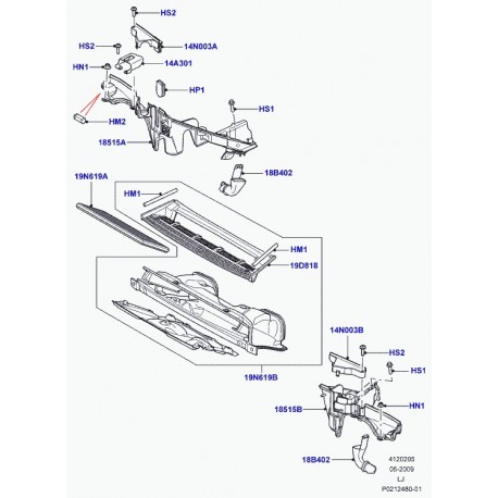 Land rover support boitier chauffage Range L322 (LR030809)