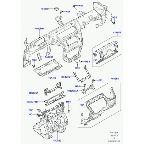 Land rover support ecran navigation Discovery 3, Range Sport (LR031180)