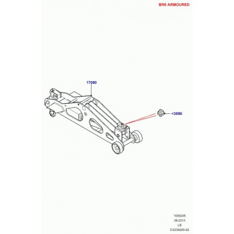 Land rover adaptateur cric Discovery 3 (LR031469)