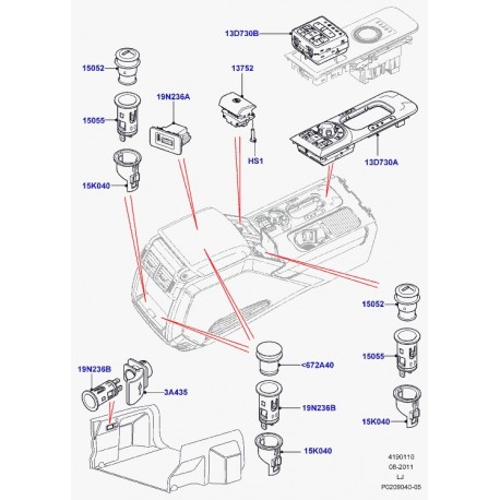 Land rover prise de courant Range L322 (LR031715)