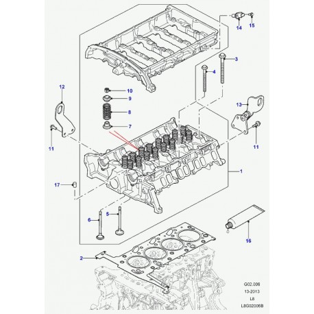 Land rover soupape d'admission Defender 90, 110, 130 (LR032065)