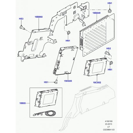 Land rover recepteur radio Discovery 3, Evoque, Range Sport (LR032392)