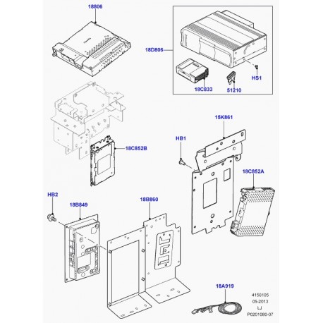 Land rover recepteur radio Range L322 (LR032811)