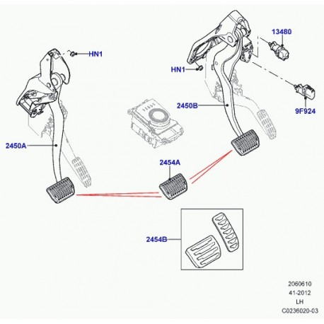 Land rover contacteur de feu stop (LR032956)