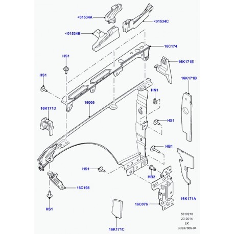 Land rover garniture insonorisation joue aile Range L405 (LR033068)