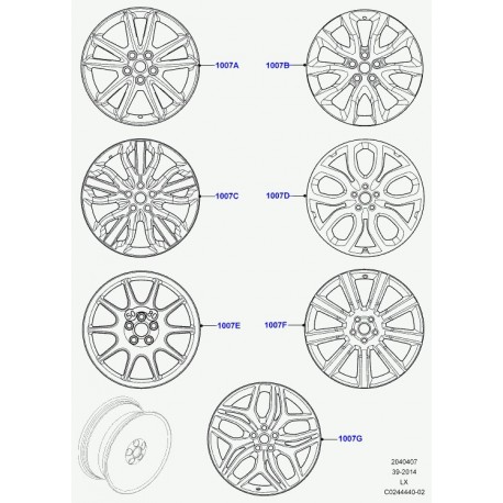 Land rover roue de secours Range L405,  Sport (LR033229)