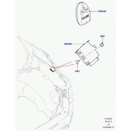 Land rover recepteur rechauffeur carburant aux Range L405,  Sport (LR033462)