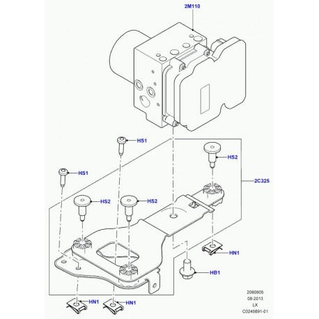 Land rover support modulateur abs Range L405,  Sport (LR033466)