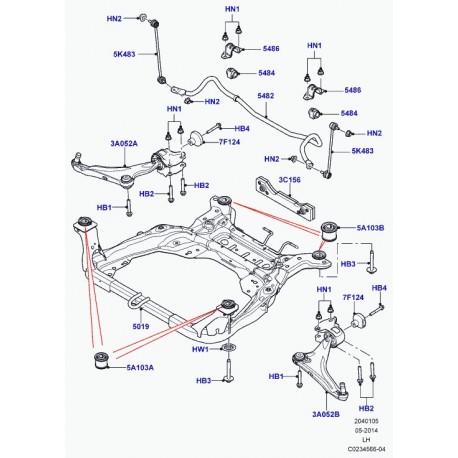 Land rover poids-damper Evoque (LR033630)