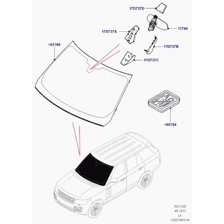 Land rover couvercle retroviseur interieur Range L405 (LR034250)