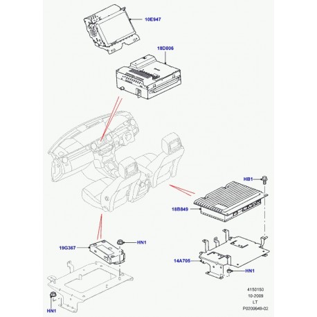 Land rover radio avec lecteur de cd Discovery 3, Range Sport (LR034285)