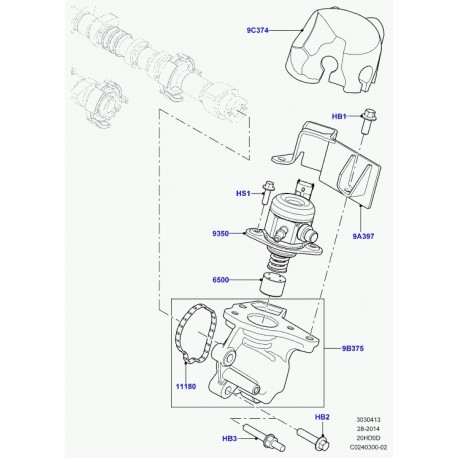 Land rover joint boitier support pompe alimentation Evoque (LR034323)