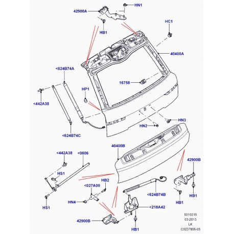 Land rover elmt-hayon Range L405 (LR034432)