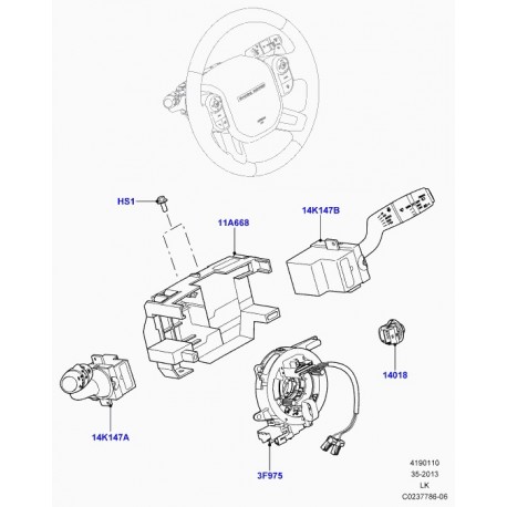 Land rover boitier colonne de direction Range L405 (LR034959)