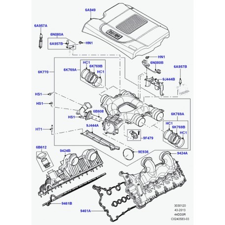 Land rover collecteur d'admission (LR034994)