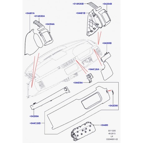 Land rover calandre capteur climatisation Range L405,  Sport (LR035165)