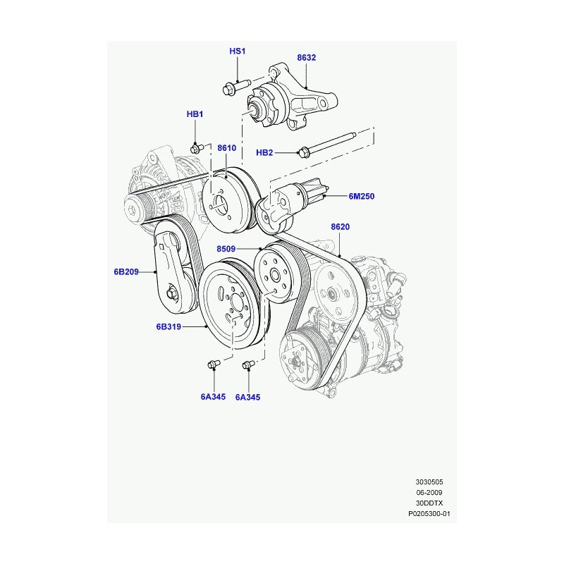 Set Of 3 Jeu De Poulies De Tendeur De Courroie D'entraînement, Pour Land  Rover Freelander 2 Volvo S60 80 Xc70 Lr003570 Lr004667 Lr006076, 3,2 L  Nipseyteko