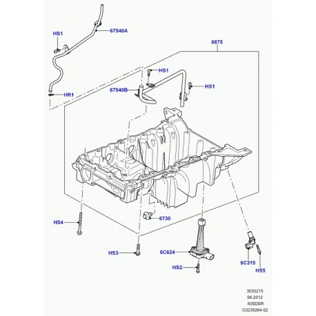 Land rover carter-huile moteur Range Sport (LR035934)