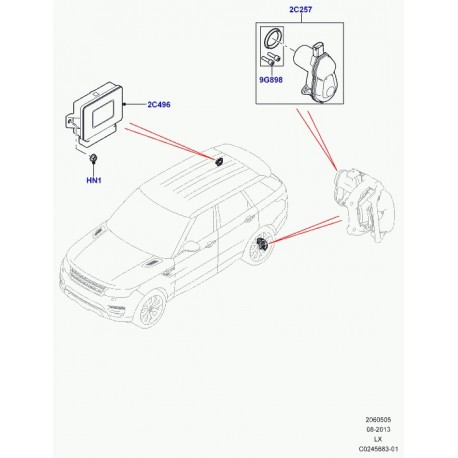 Land rover Moteur frein de porking Range L405,  Sport (LR036573)