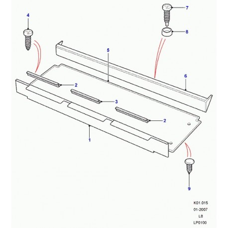 Land rover moquette compartiment passagers Defender 90, 110, 130 (LR037062)