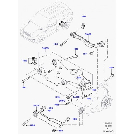 Land rover biellette bras de suspension Range L405,  Sport (LR037691)