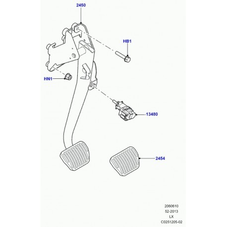 Land rover Patin pedale de rein  Range (LR037836)