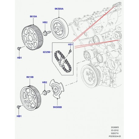 Land rover boulon Range Sport (LR037840)