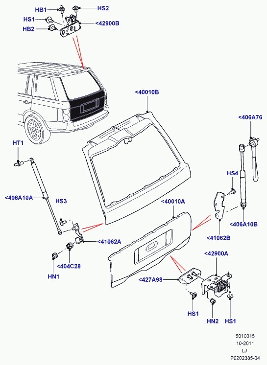 2 Pièces Câble Sangle Support Hayon Arrière LR038051 Gauche Droite Pour L322 - Remplacement Voiture