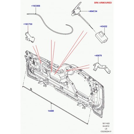 Land rover support montage de cable Discovery 3 (LR038091)