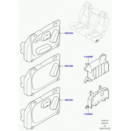 Land rover support bloc contacteurs Range L405 (LR039077)