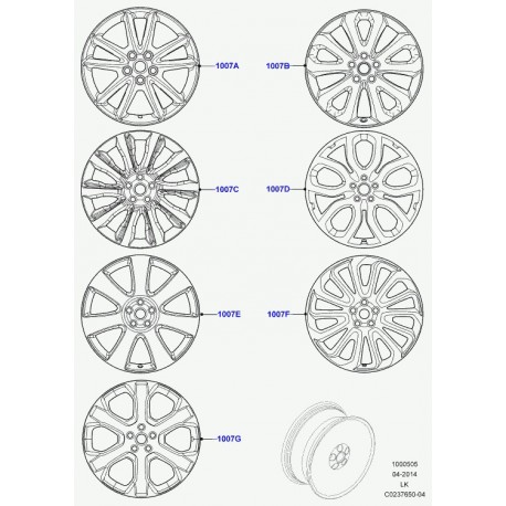 Land rover jante aluminium Range L405 (LR039141)