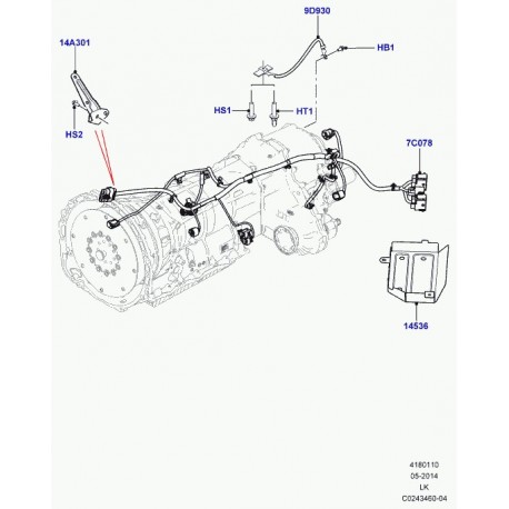 Land rover cablage boite de vitesses Range L405 (LR040381)