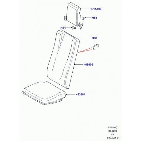 Land rover ensemble appui-tete Discovery 3 (LR040791)