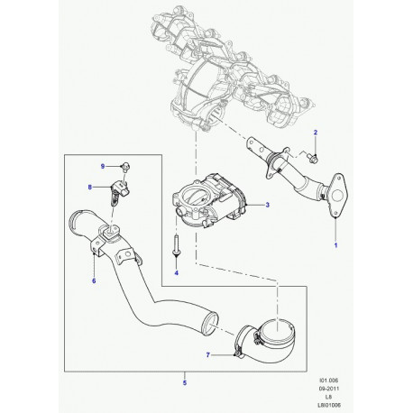 Land rover corps de papillon-carburateur Defender 90, 110, 130 (LR041167)