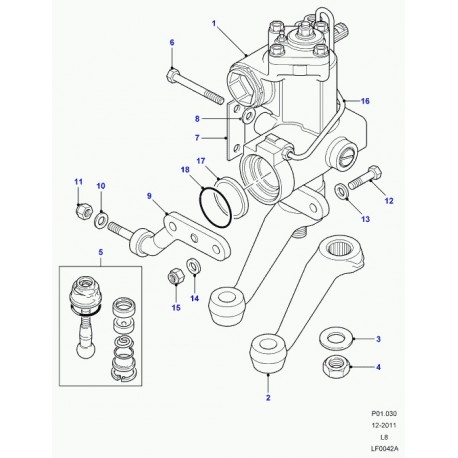 Land rover tringle de liaison (LR041261)