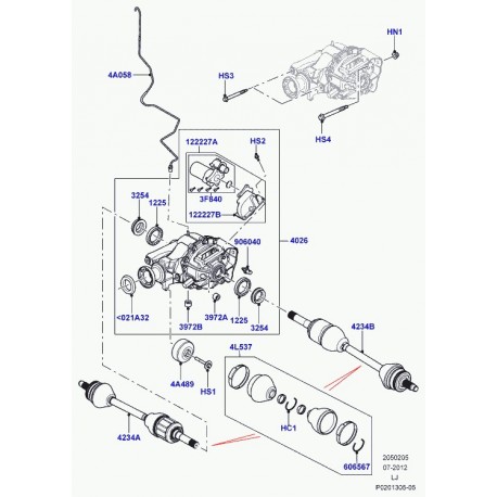 Land rover boitier moteur blocage differentiel Range L322 (LR041282)