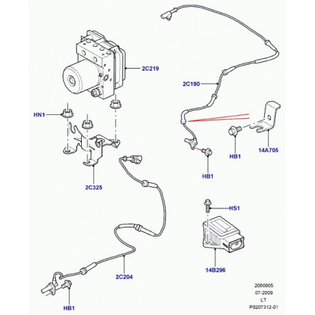 Land rover modulateur-abs Discovery 3, Range Sport (LR041420)