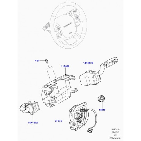 Land rover boitier colonne de direction Evoque et Range Sport (LR042311)