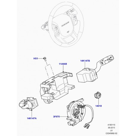 Land rover boitier colonne de direction Range L405,  Sport (LR042312)