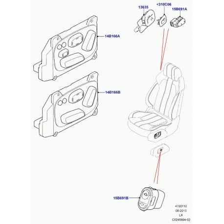 Land rover cache interrupteur Range Sport (LR042329)