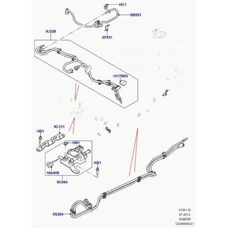 Land rover detecteur qualite du carburant Range Sport (LR042488)